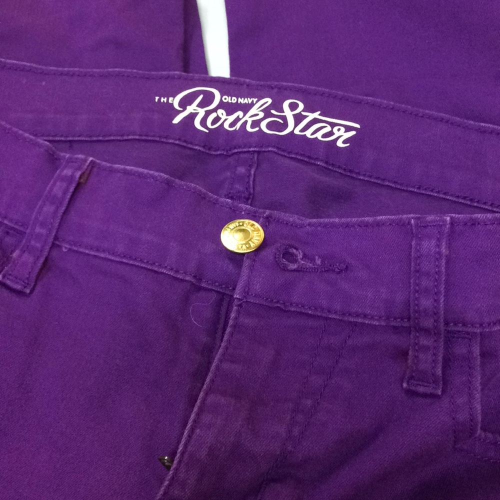 Old Navy Rockstar purple jeans